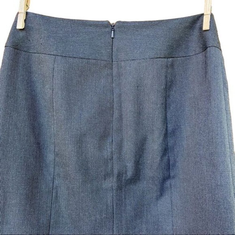 Halogen Grey and Black Pencil Skirt Mini Rear Slit Business Skirt Size 2 - Picture 7 of 8